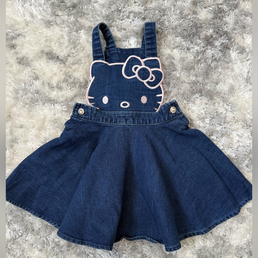 Hello Kitty Kids Denim Blue Jumper Size 4 - Preloved
